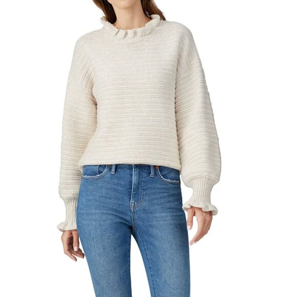 Madewell Ruffle Mockneck Stich Pullover - Picture 1 of 5